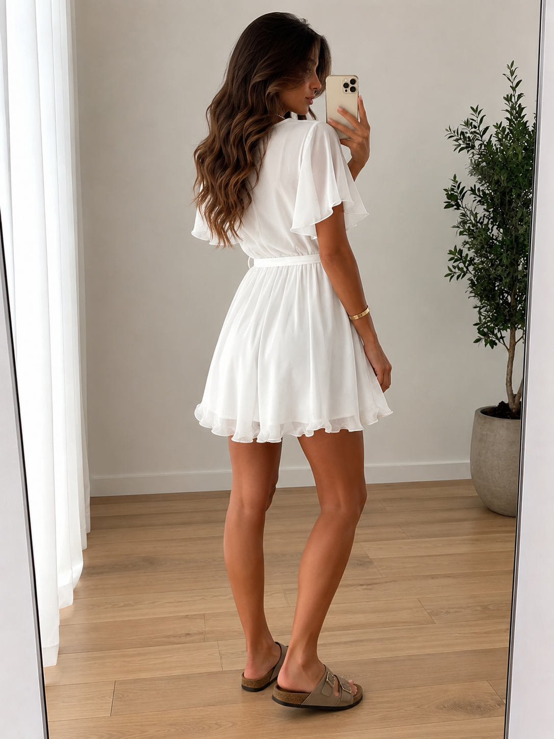 ELENA – Vestido con escote cruzado