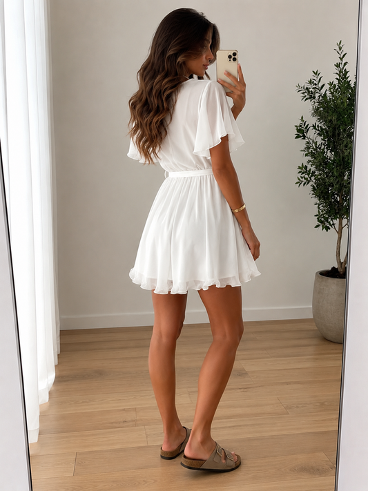 ELENA – Vestido con escote cruzado