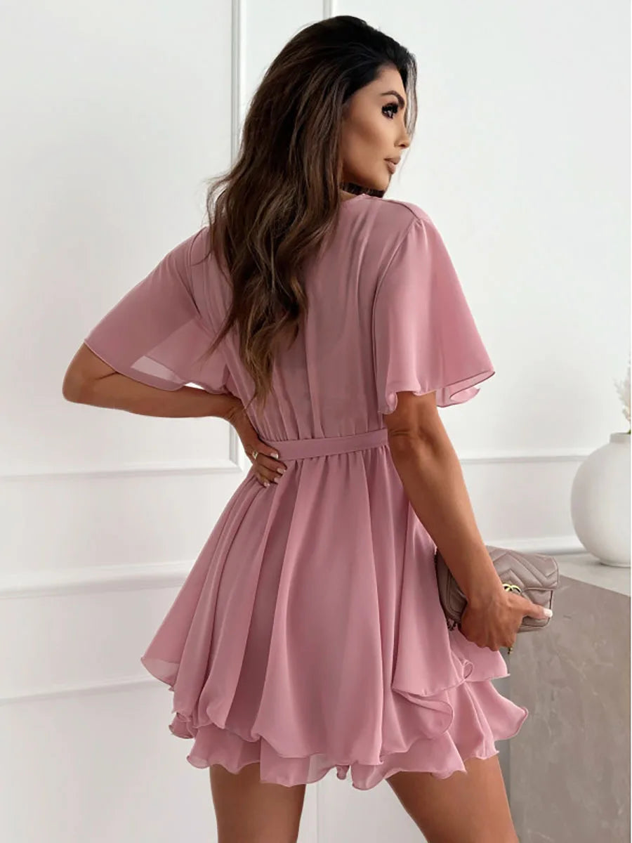 ELENA – Vestido con escote cruzado