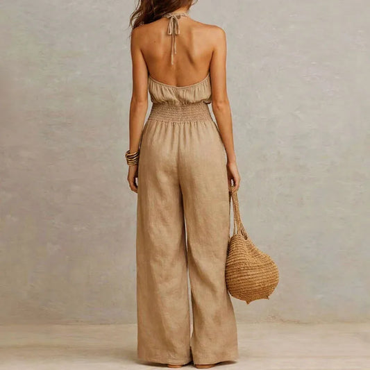 MARTA - Elegante mono de gasa | Pantalón ancho, cintura alta