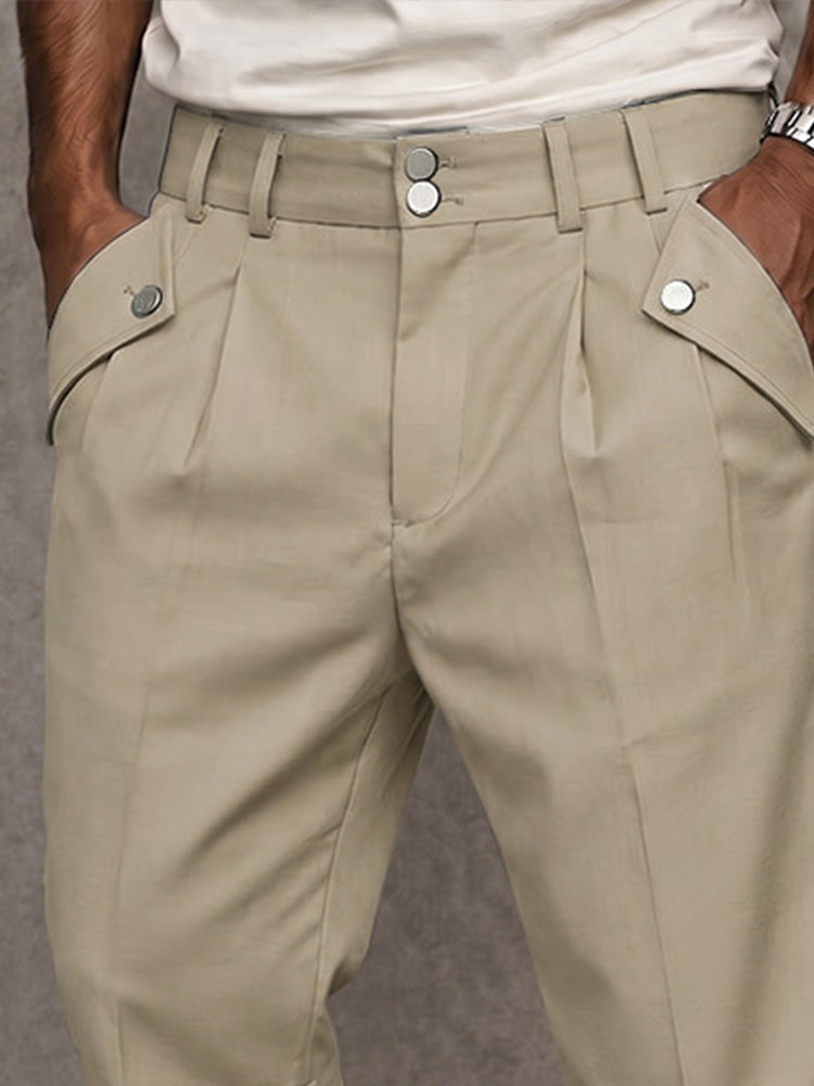 AXEL - Pantalones cortos de traje para hombre, corte regular, estilo smart casual