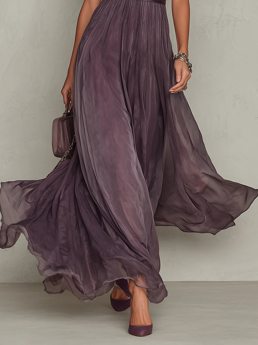 CARMEN — Vestido largo de gasa